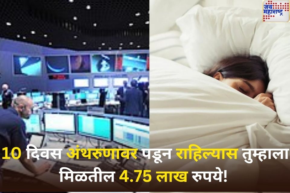 काय सांगता!! 10 दिवस अंथरुणावर पडून राहिल्यास तुम्हाला मिळतील 4.75 लाख रुपये! 
