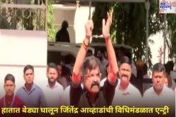 Maharashtra Budget Session 2025: अधिवेशनाच्या पहिल्या दिवशी जिंतेंद्र आव्हाड यांनी हातात बेड्या घालून अनोख्या पद्धतीने नोंदवला फडणवीस सरकारचा निषेध