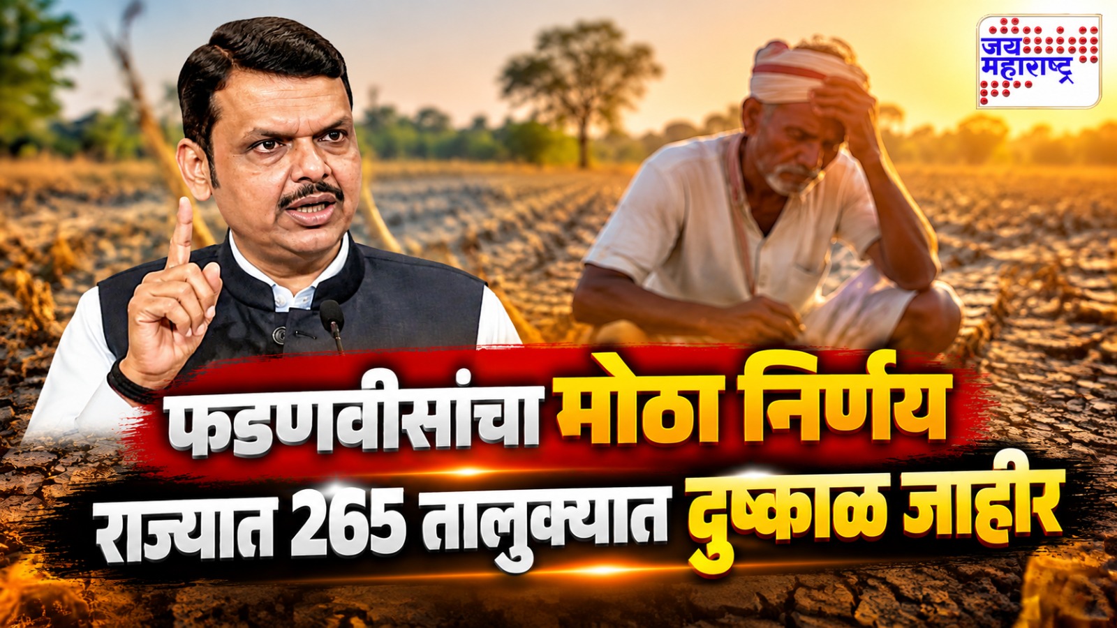 CM Devendra Fadanvis : शेतकऱ्यांना दिलासा! मुख्यमंत्री फडणवीसांचा मोठा निर्णय; अखेर राज्यतील इतक्या तालुक्यात दुष्काळ जाहीर
