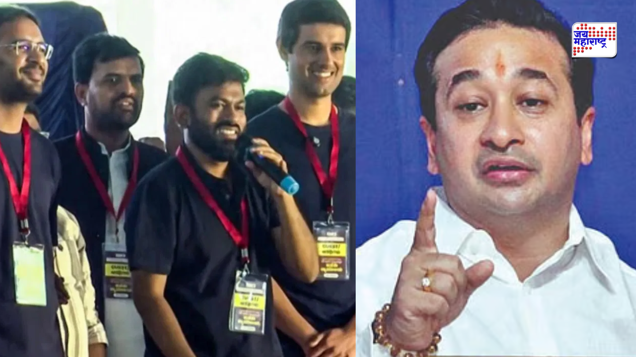 Cjp protest Nitesh Rane