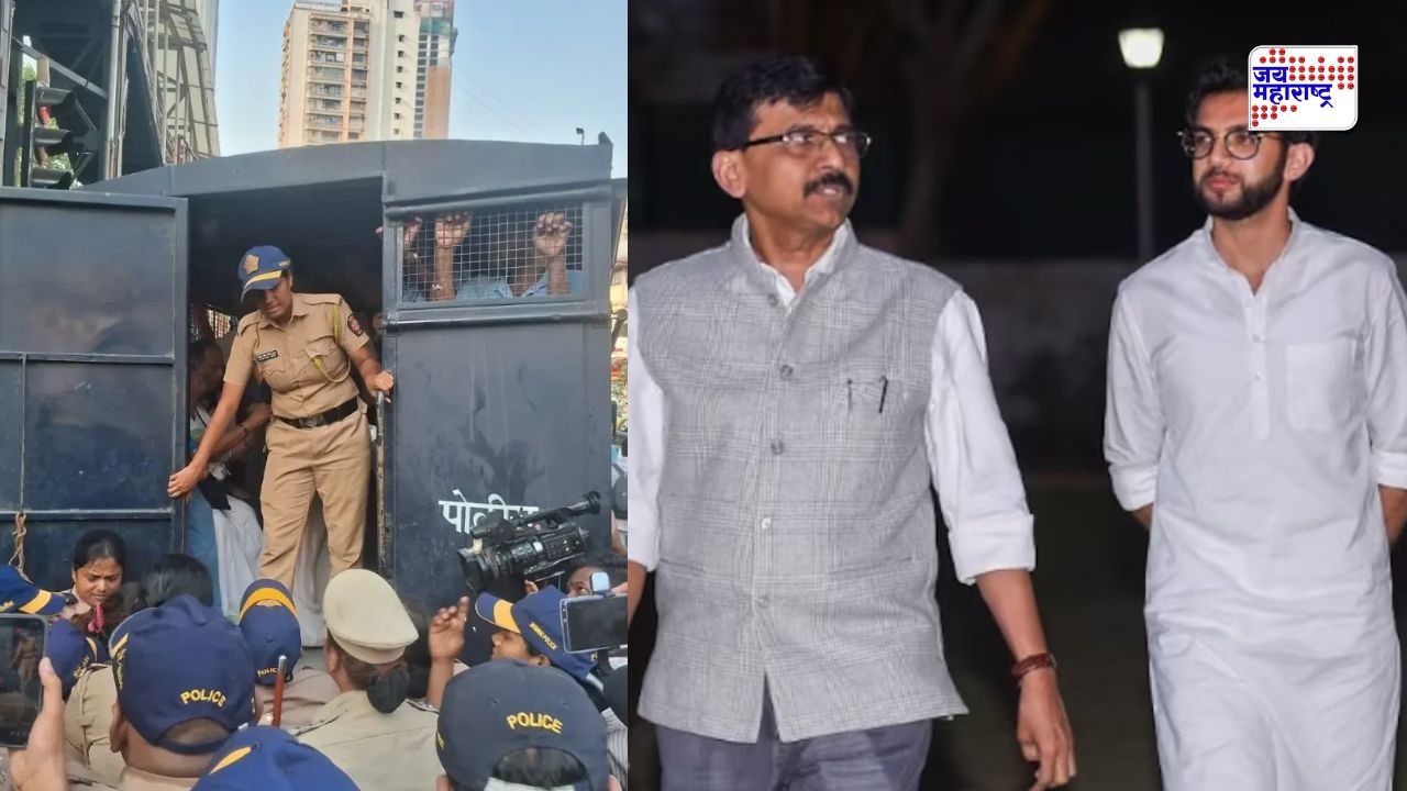 मुख्य निवडणूक आयुक्तांच्या विरोधात मुंबईतही एल्गार!  संजय राऊत अन् आदित्य ठाकरेंचा पोलीस ठाण्यात ठिय्या