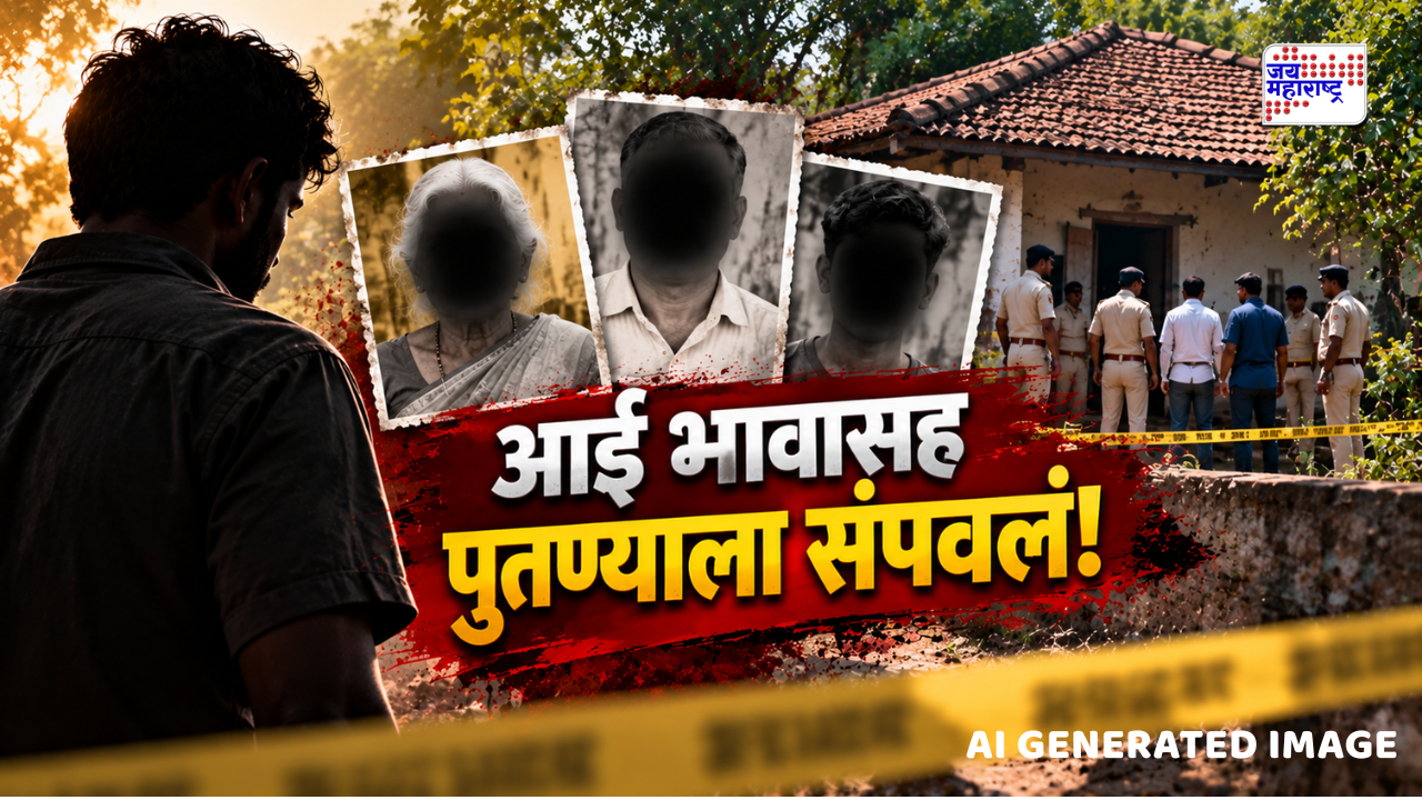 नात्याला काळिमा! नराधमाने जन्मदात्या आईलाही सोडलं नाही; एकाचवेळी कुटुंबातील तिघांनाही संपवलं