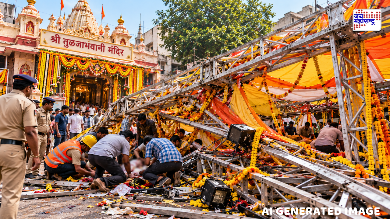 अहिल्यानगरमध्ये नवरात्रोत्सवाच्या तयारीला गालबोट! मंडप कोसळून चिमुकला आणि वृद्ध गंभीर जखमी