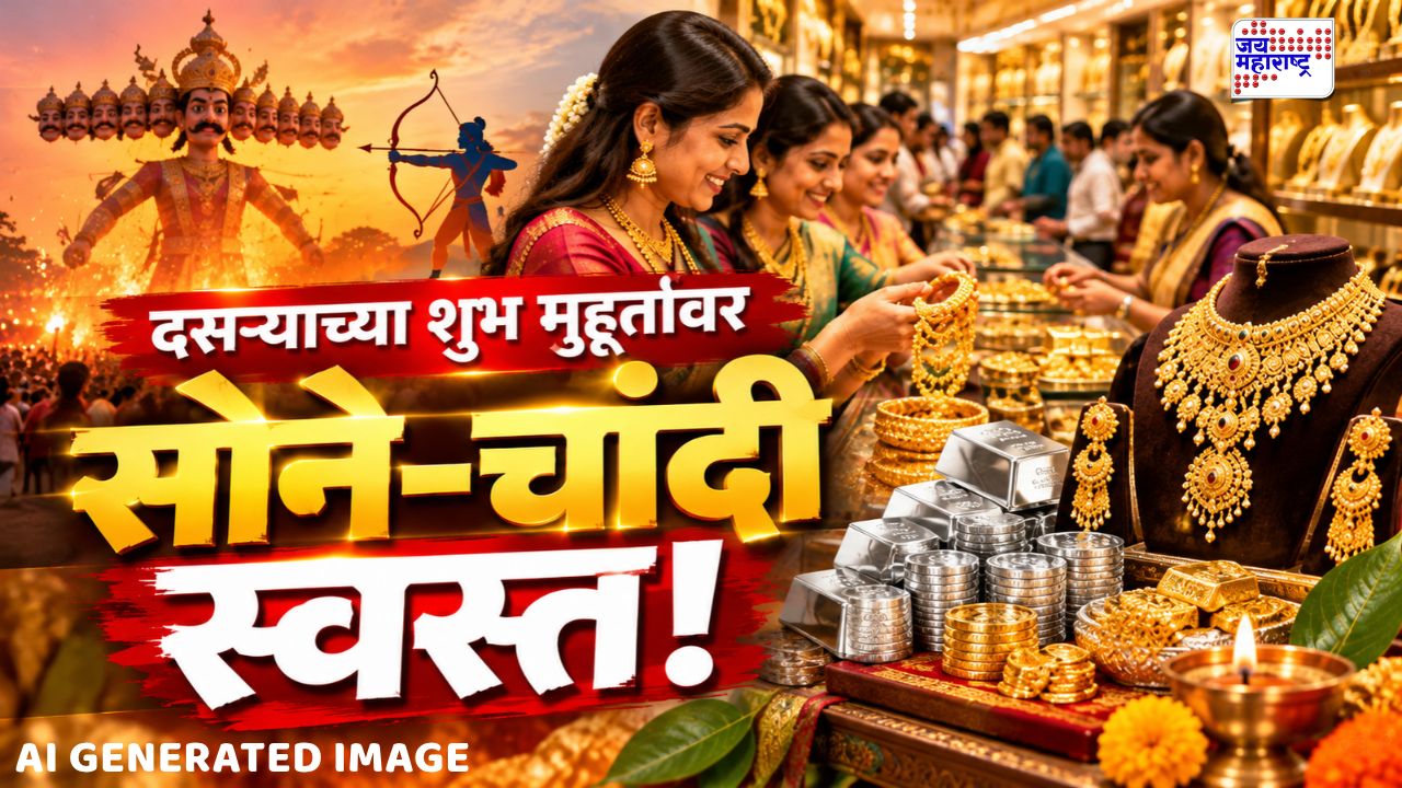 दसऱ्याच्या शुभमुहूर्तावर सराफा बाजारात ग्राहकांची झुंबड; चांदी 10 हजारांनी, तर सोनेही स्वस्त