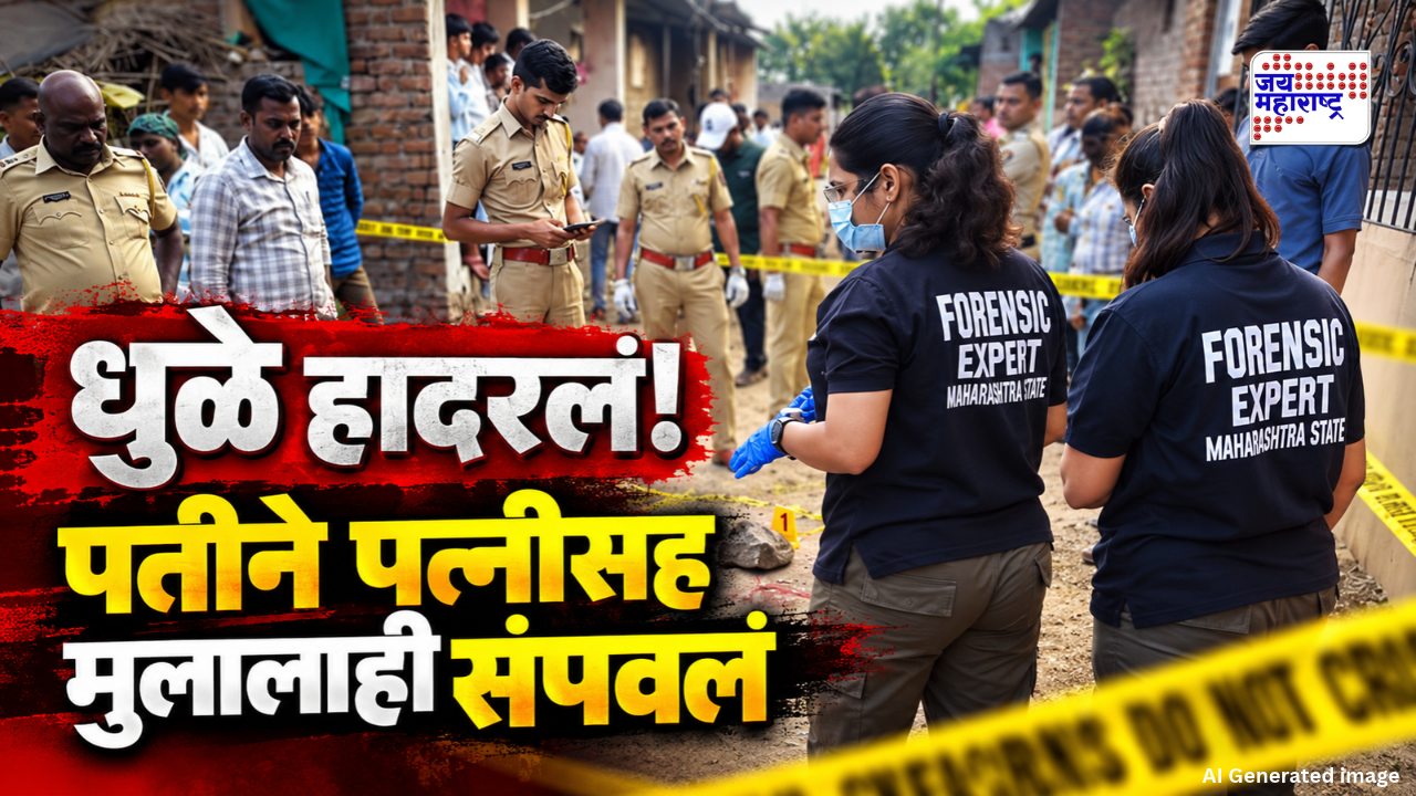 धक्कादायक! कौटुंबिक वादाचा दुखःद शेवट, महिलेसह तीन वर्षांच्या चिमुकल्याला दगडाने ठेचून मारले; संशयित पती ताब्यात