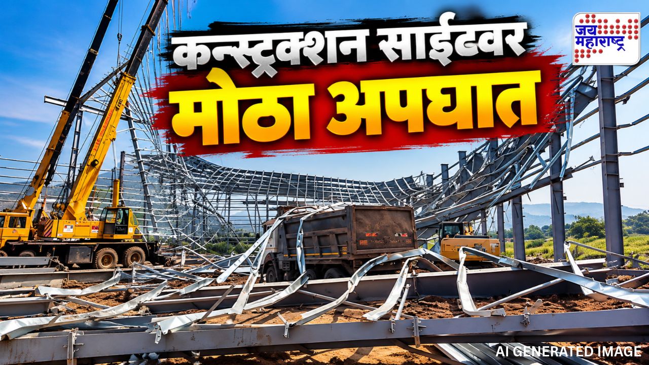 रायगडमध्ये बांधकाम साइटवर मोठा अपघात! 25 कामगार अडकल्याची शक्यता; प्रशासनाची धावपळ