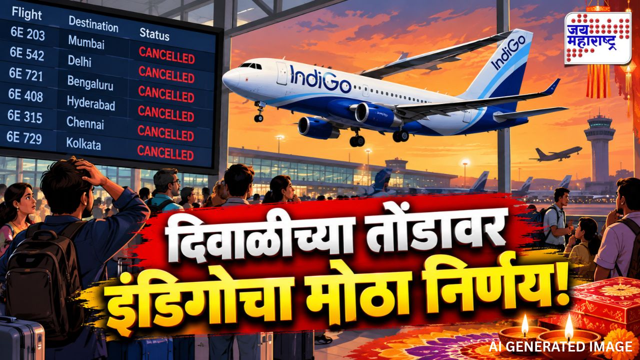 ऐन दिवाळीत विमान प्रवाशांना मोठा धक्का! इंडिगोची उड्डाणे रद्द; पूर्ण वेळापत्रक आले समोर