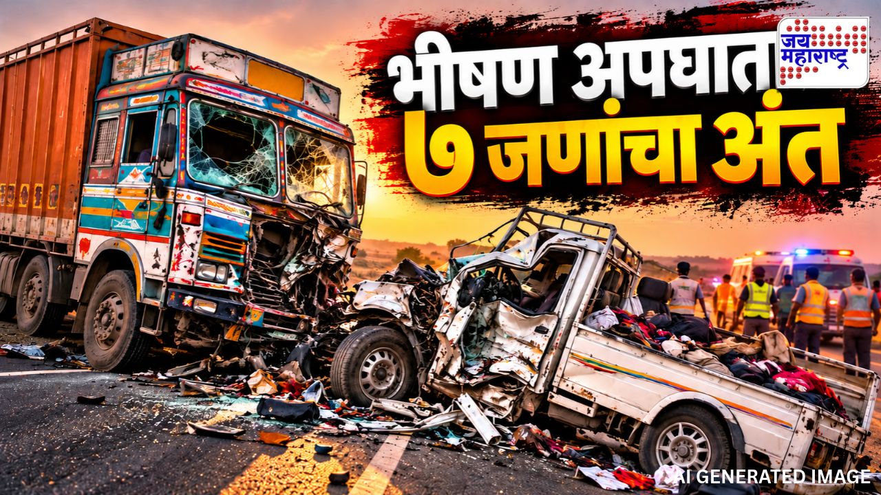 ट्रक-पिकअपची भीषण धडक! नागरिक धावत आले अन् दिसलं काळीज पिळवटून टाकणारं दृश्य, 7 जणांचा अंत