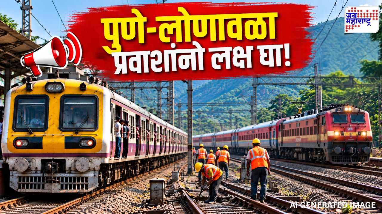 रविवारी रेल्वे प्रवाशांना मोठा फटका! पुणे-लोणावळा मार्गावर 4 लोकल बंद; कोणत्या एक्सप्रेसच्या वेळा बदलल्या?