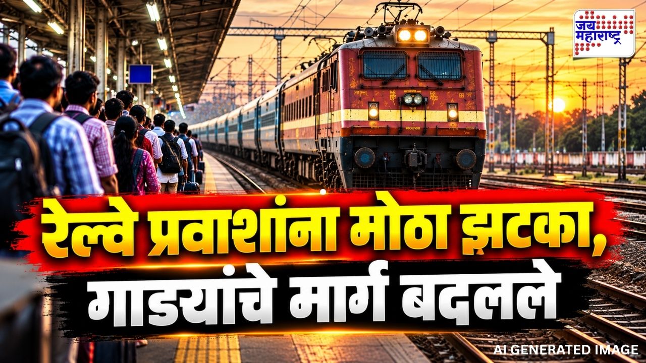 रेल्वेचा मोठा निर्णय!  प्रमुख 6 गाड्यांचे मार्ग बदलले; प्रवासापूर्वी वेळापत्रक तपासा